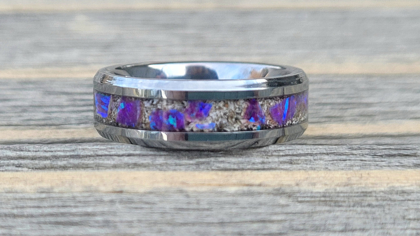 Amethyst Opal & Ashes Ring