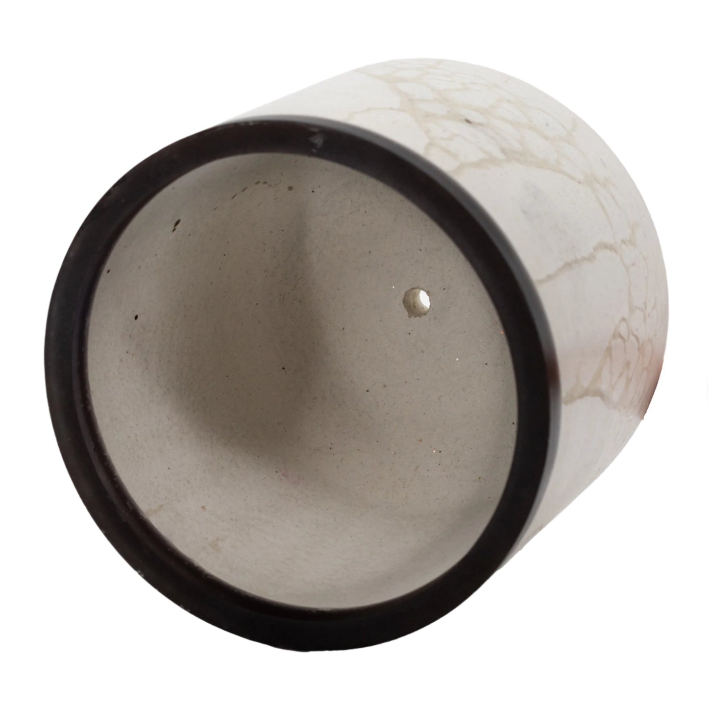 Concrete Flower Pot | Gray & Beige Marble | 6" x 6" x 4.75" | Color Crete Creations