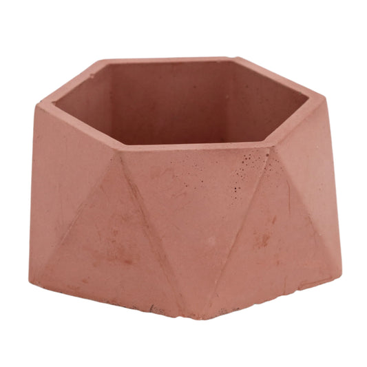 Hexagon-Shaped Plant Holder | 4" x 3.75" x 2" | Color Crete Creations