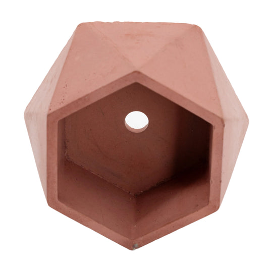 Hexagon-Shaped Plant Holder | 4" x 3.75" x 2" | Color Crete Creations