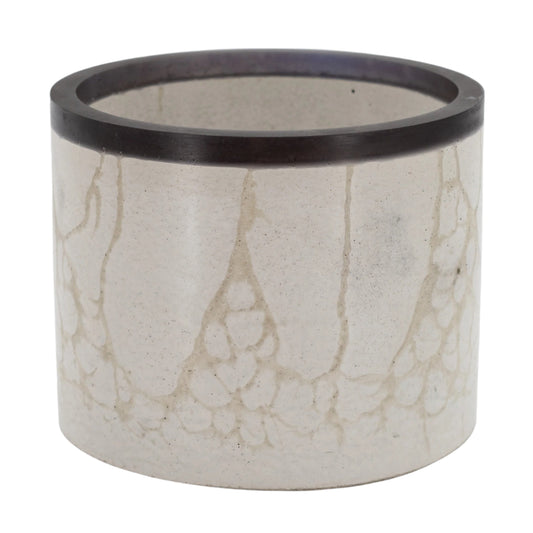 Concrete Flower Pot | Gray & Beige Marble | 6" x 6" x 4.75" | Color Crete Creations