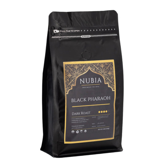 Black Pharaoh Organic Certified Dark Roast Coffee | 12 oz | Nubia, LLC