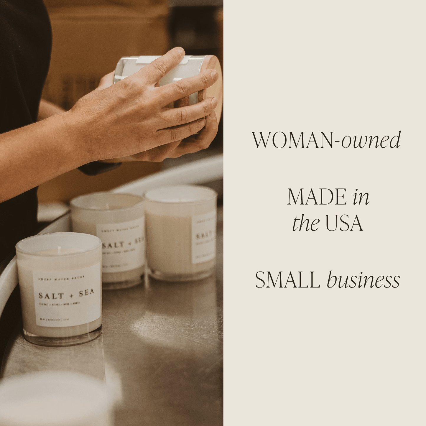 Fresh Apple Blossom Soy Candle - White Jar - 11 oz