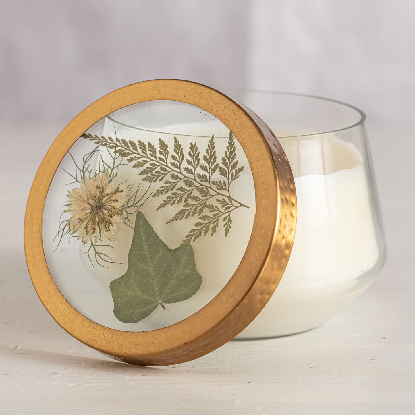 Forest Large Pressed Floral Candle