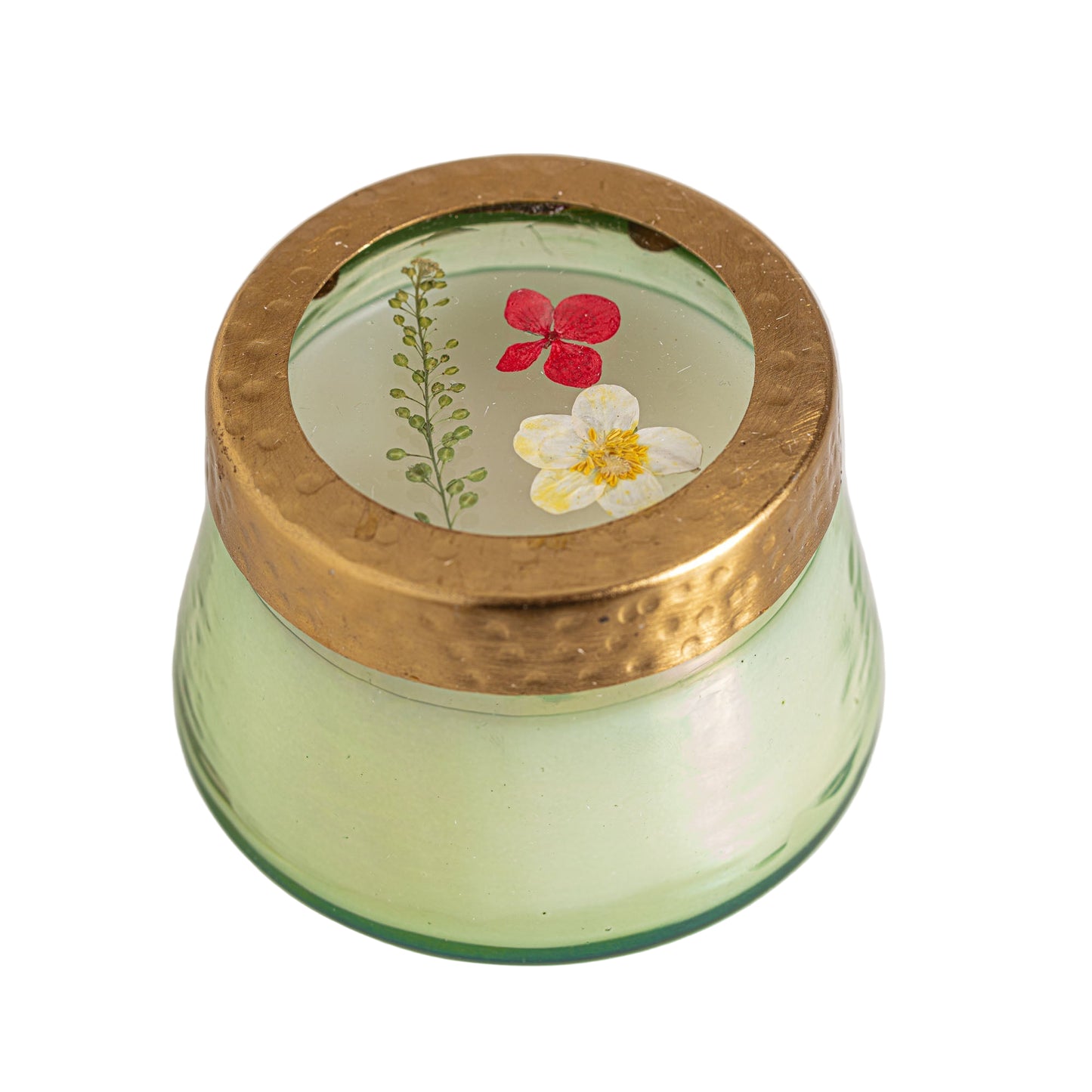 Tomato Vine Small Watercolor Pressed Floral Candle