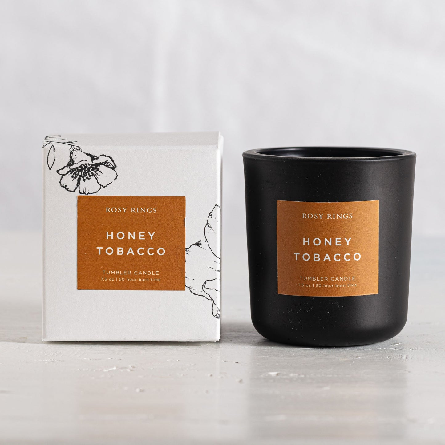 Honey Tobacco Boxed Glass Tumbler Candle