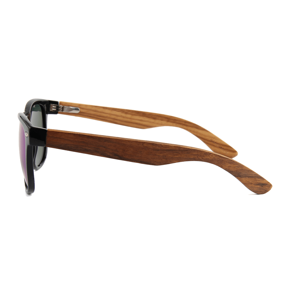 Real Zebra Wood Wanderer Sunglasses by WUDN