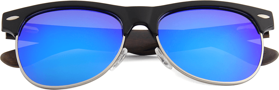 Real Ebony Browline Style RetroShade Sunglasses by WUDN