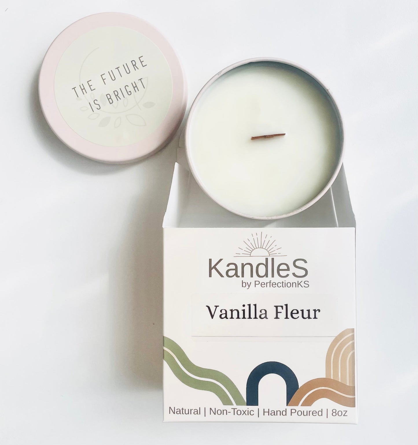 Vanilla Fleur Luxury Candle | Eco-Friendly Clean-Burning Wooden Wick Candle