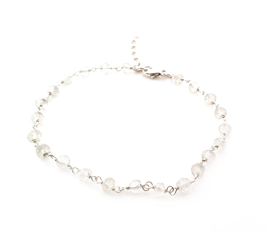 Quartz Gemstone Wire Wrapped Bracelet