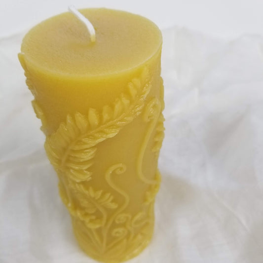 Fern Pillar - Large | Beeswax Candle