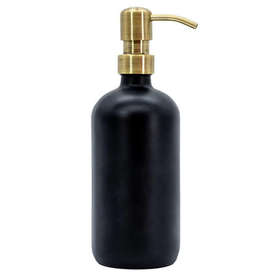 SALE | I Am Grateful Black Glass Dispenser | 16 oz | Plains + Simple