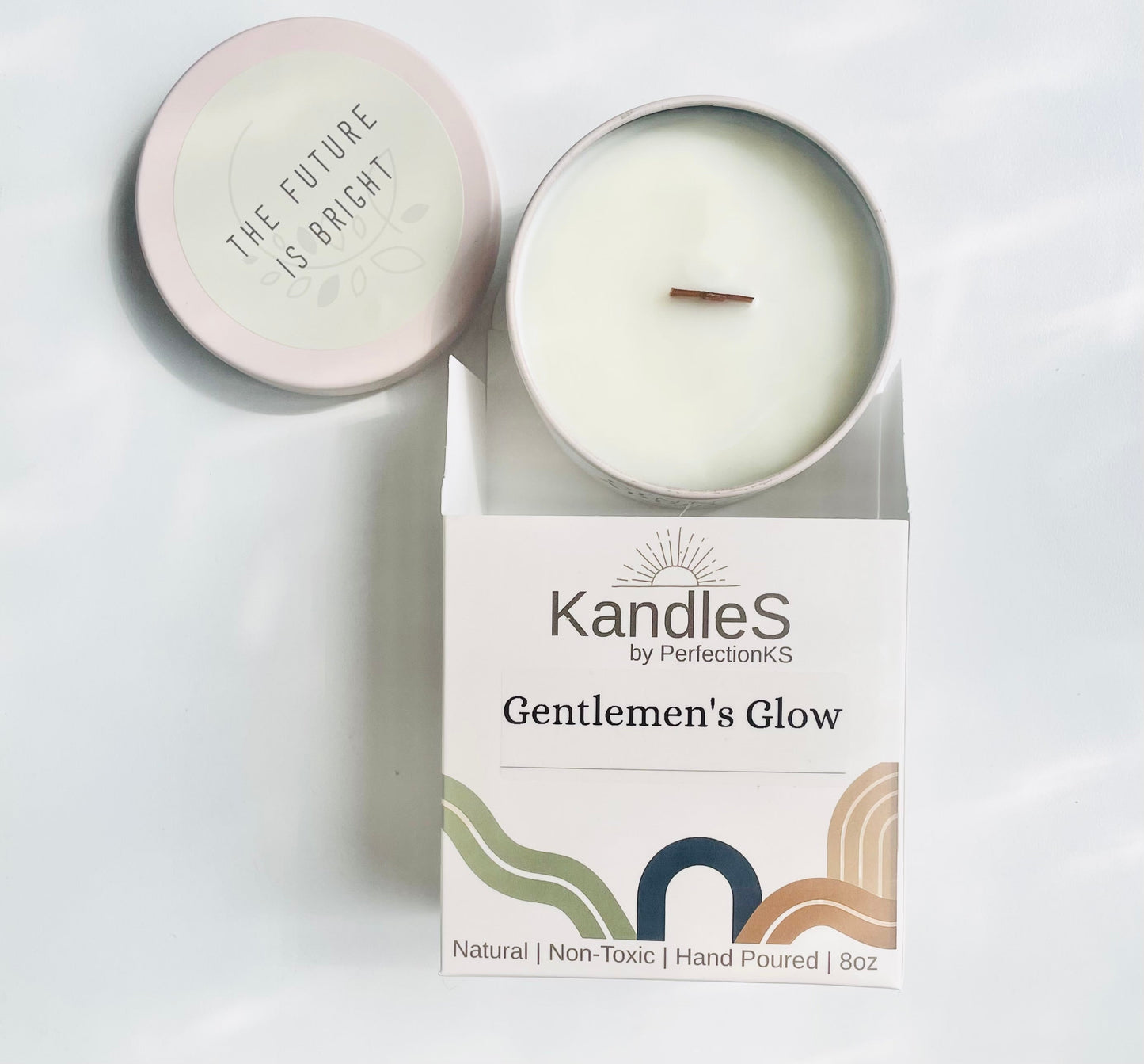 Gentlemen’s Glow Luxury Candle | Eco-Friendly Clean-Burning Wooden Wick Candle