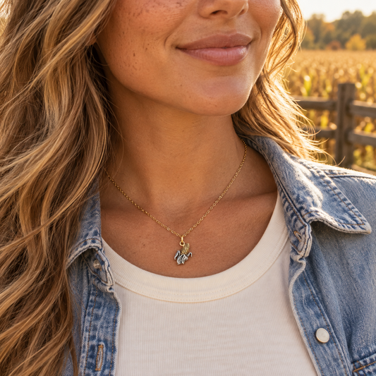 Mixed Metal Corn Necklace