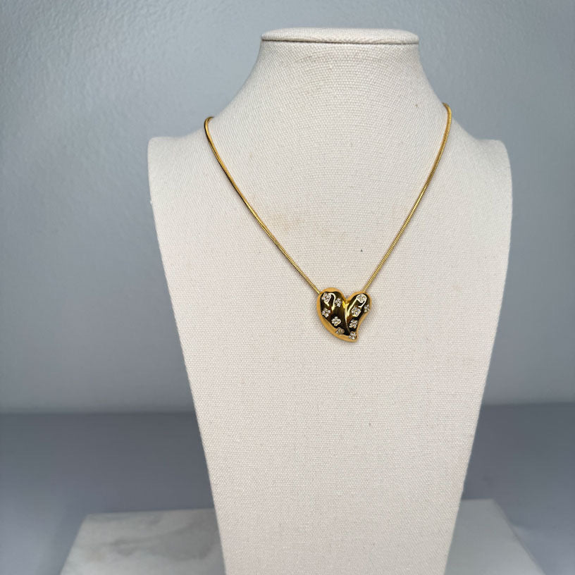 Amor Heart Gold Necklace