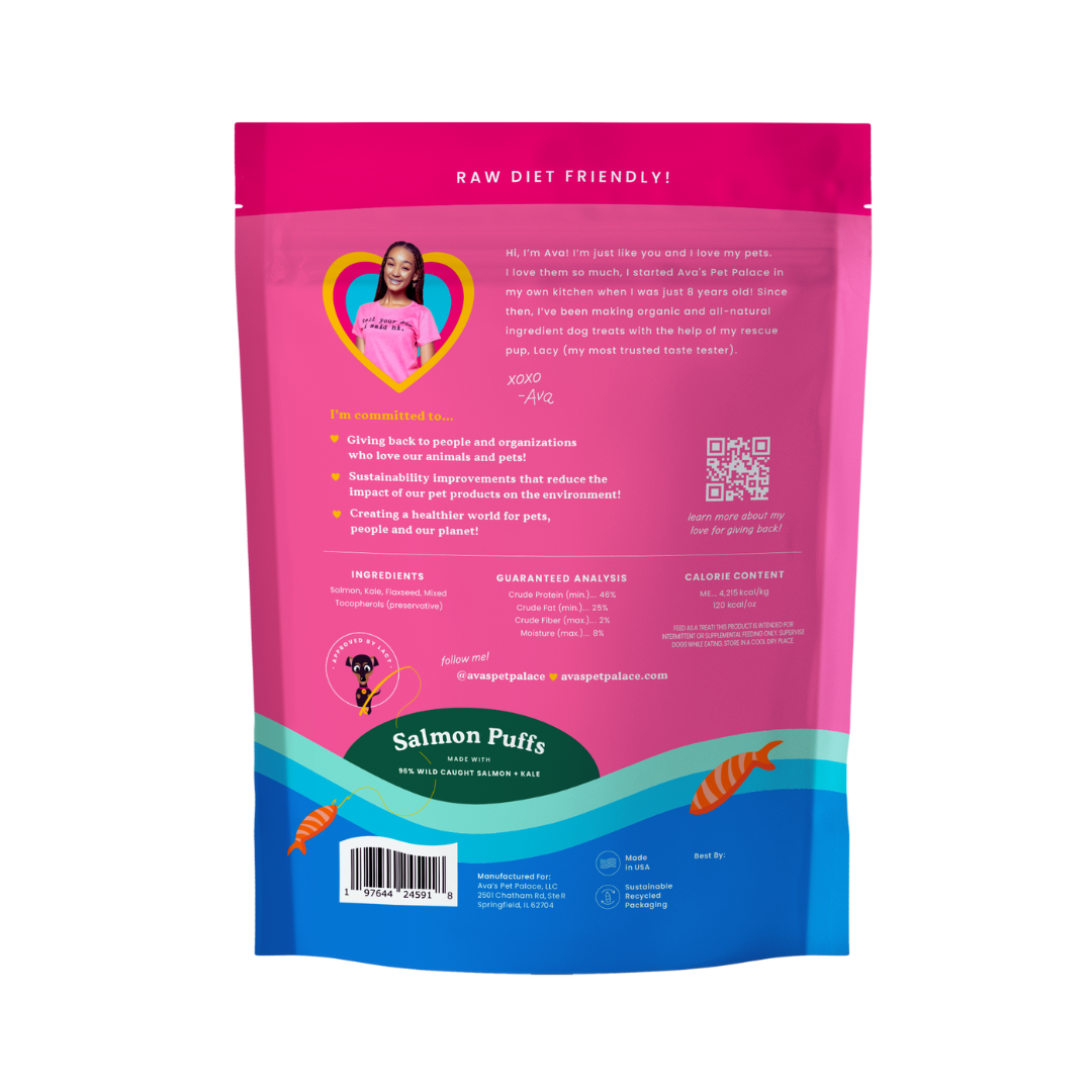 Freeze Dried Dog Treats - Salmon Puffs