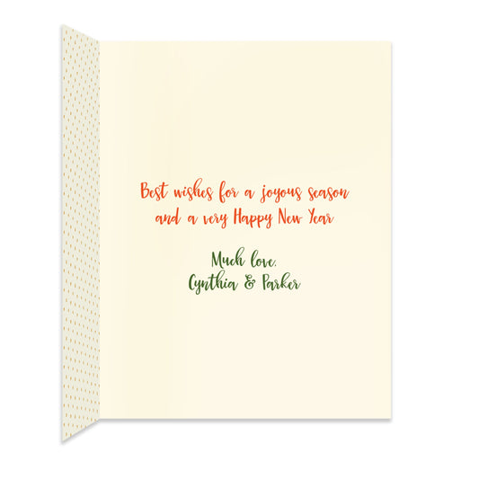 Merry Tree Custom Folded Paper Holiday Card