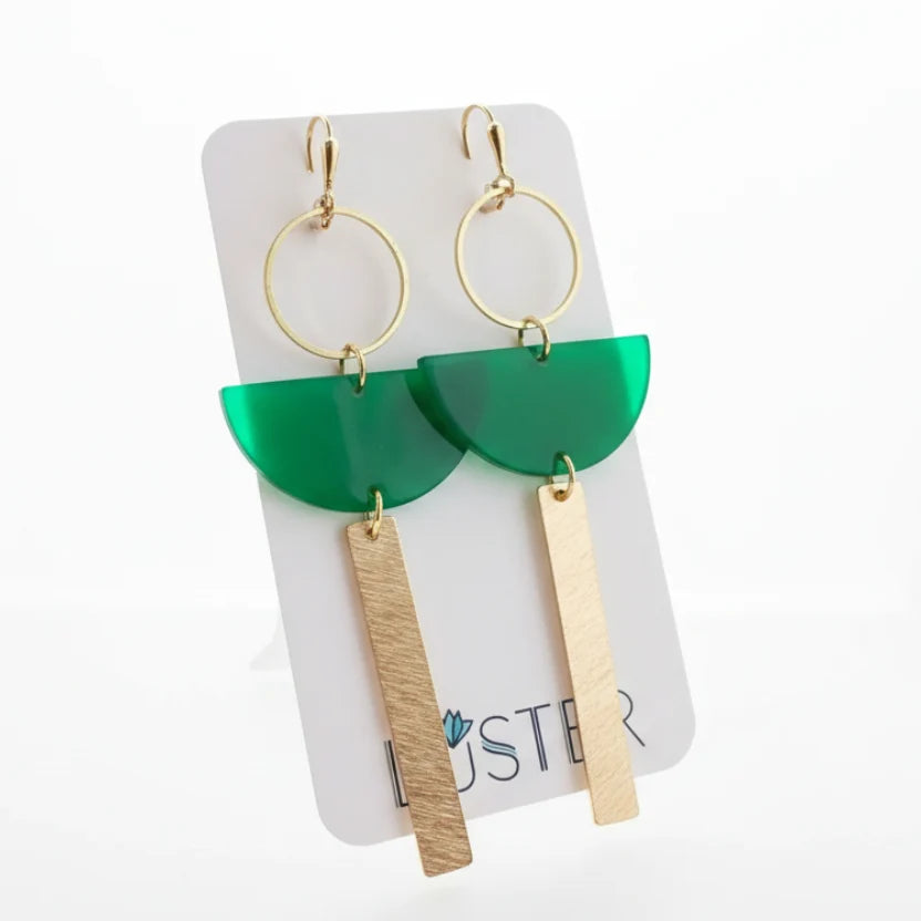 Brass + Acrylic Lightweight Earrings