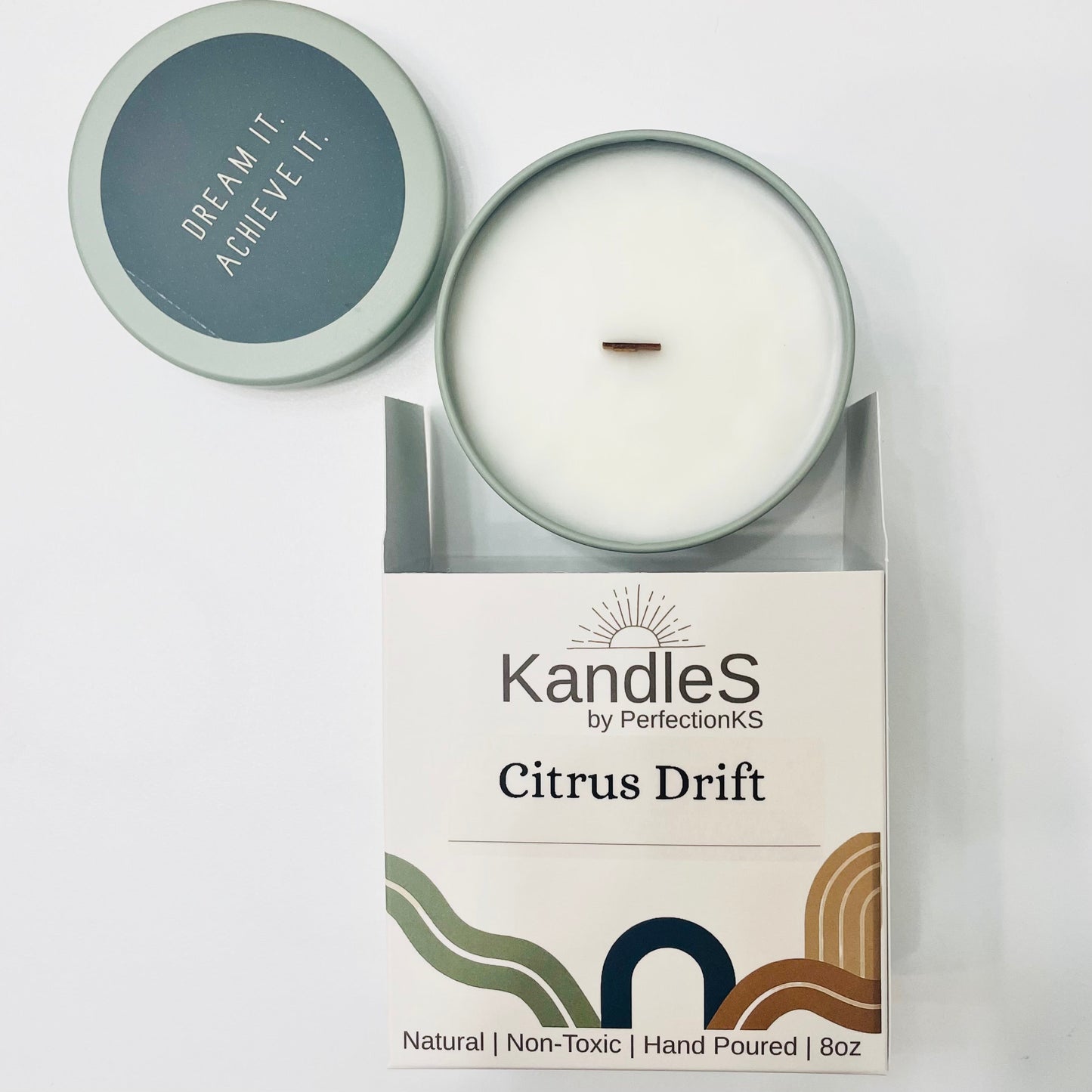 Citrus Drift Luxury Candle | Eco-Friendly Clean-Burning Wooden Wick Candle