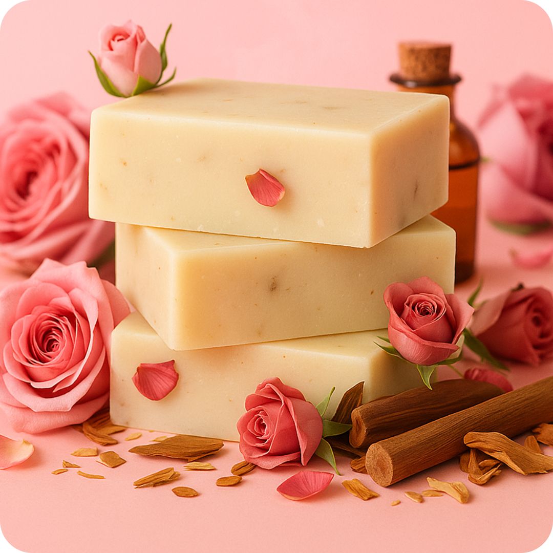 Sandalwood Rose Patchouli Bar Soap 3 Pack