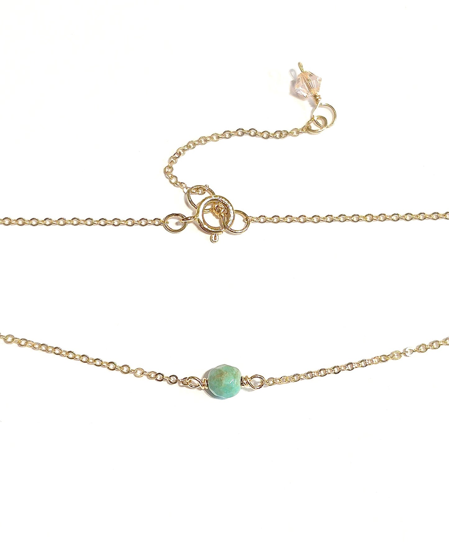 Turquoise Choker Necklace with Swarovski Clasp