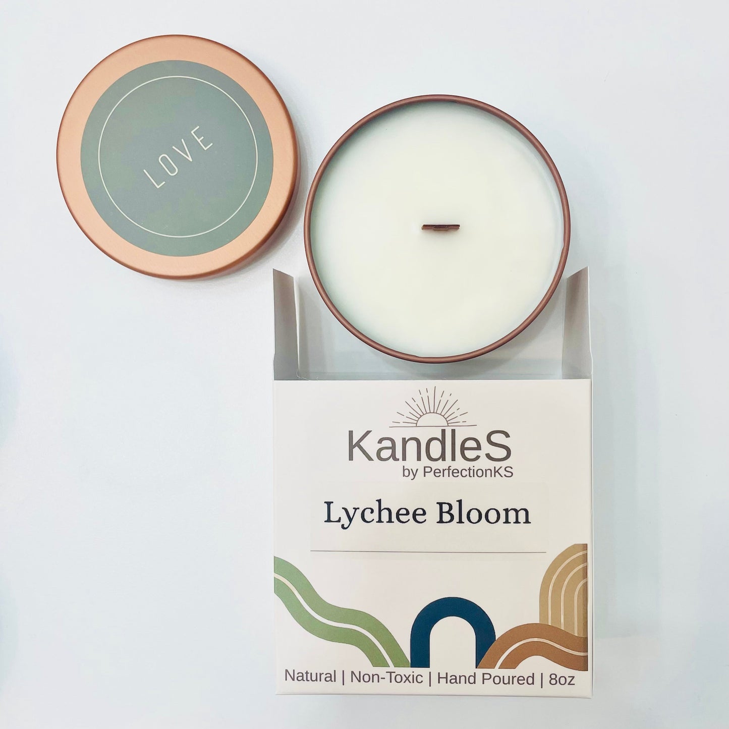 Lychee Bloom Luxury Candle | Eco-Friendly Clean-Burning Wooden Wick Candle