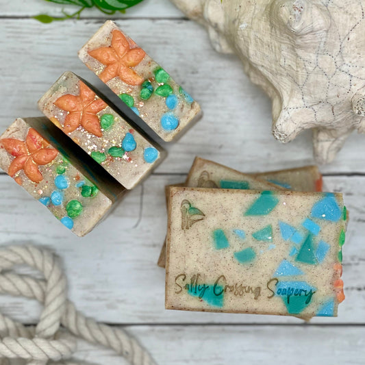 Sea Glass Beach Soap Bar with Tallow and Goat Milk