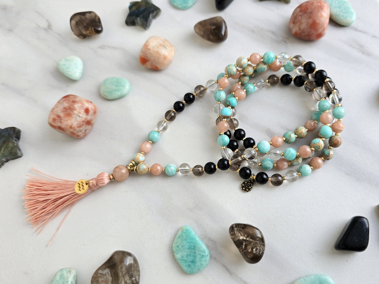 Aquarius Zodiac Mala