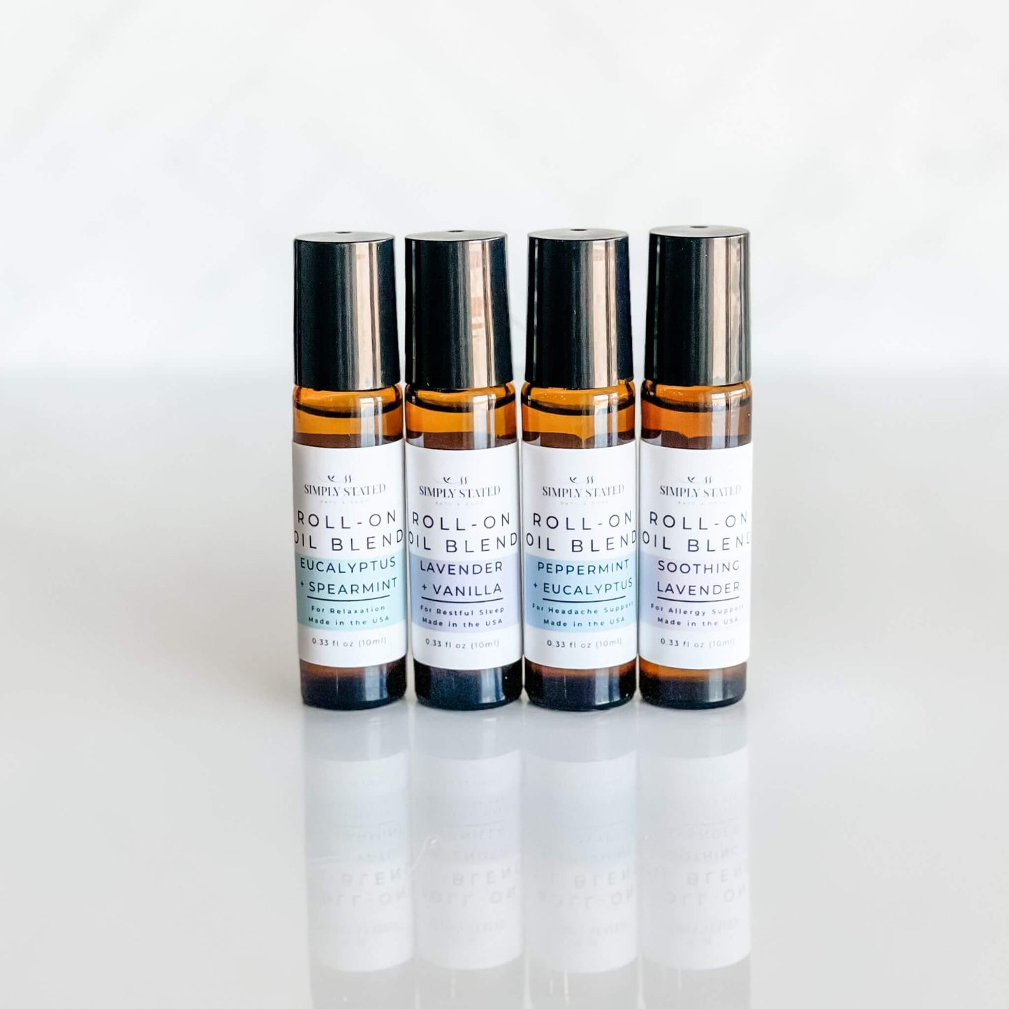 Aromatherapy Roll-On โ Stress Relief & Focus Essential Oil Blend