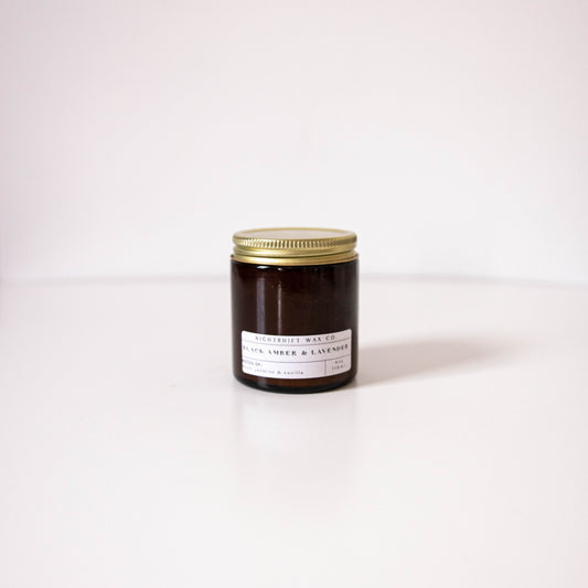 Black Amber & Lavender Soy Candle