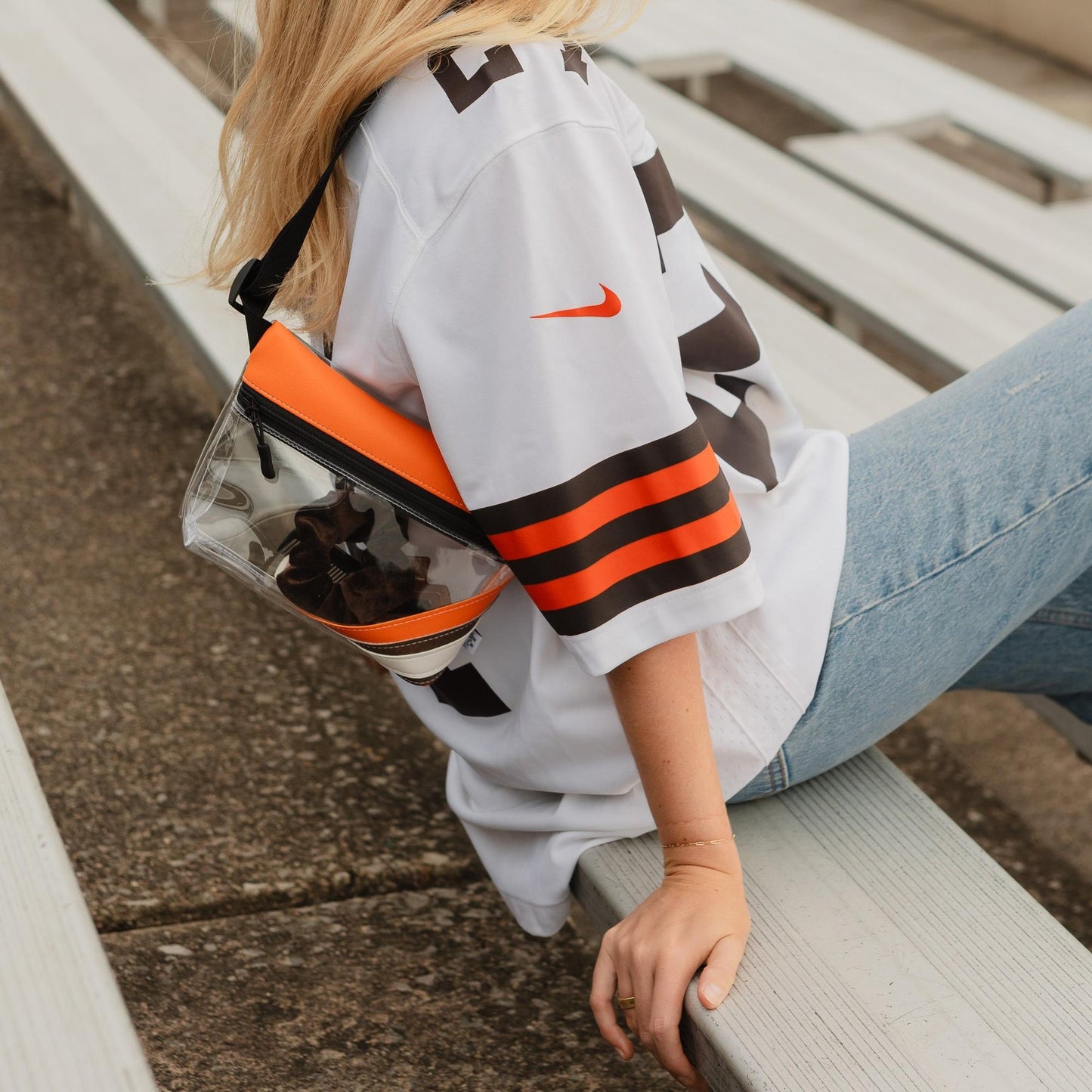 Basketball Arena Clear Stripe Game Day Fanny Pack