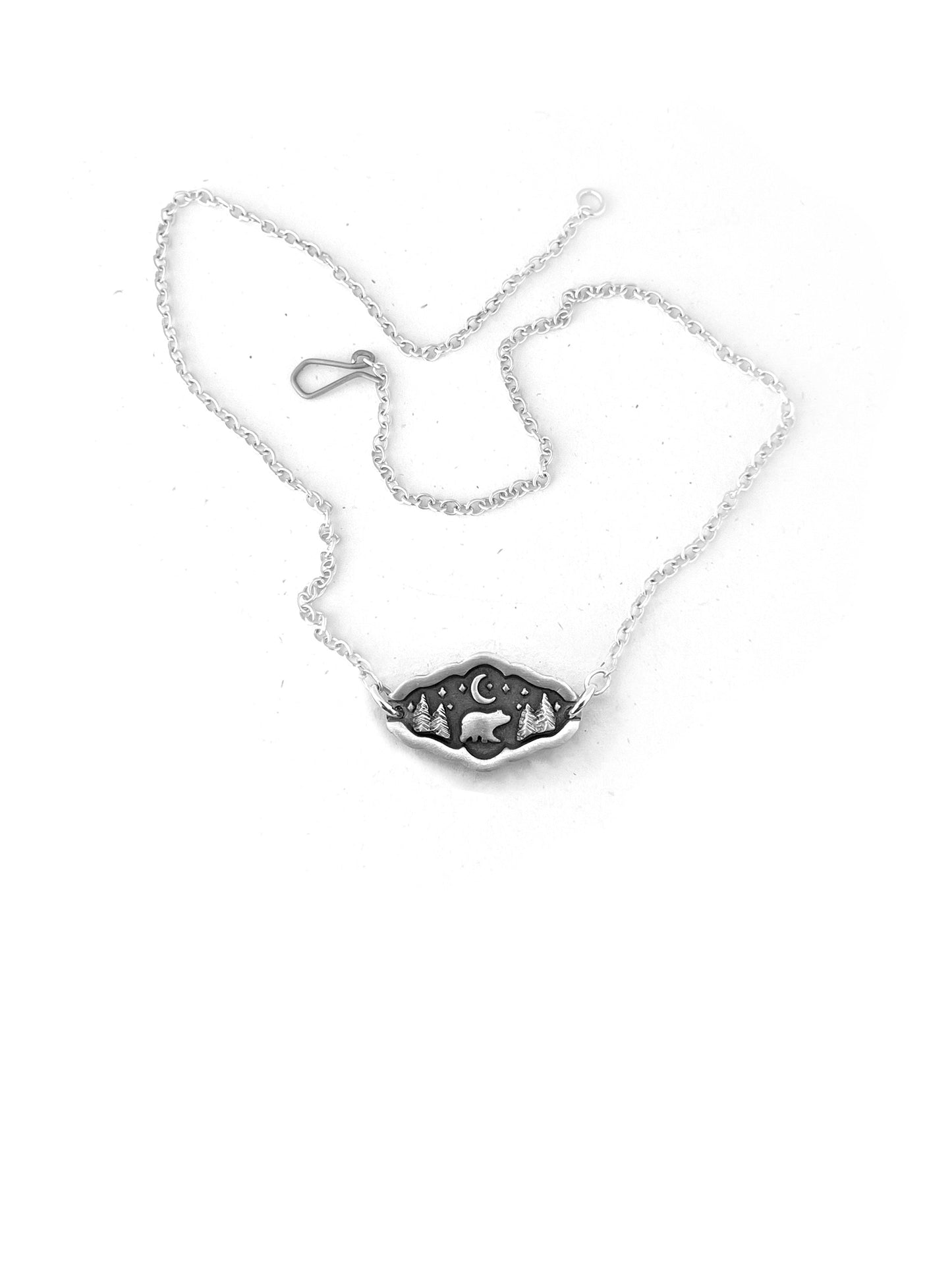 Bear under the Forest Moon Necklace