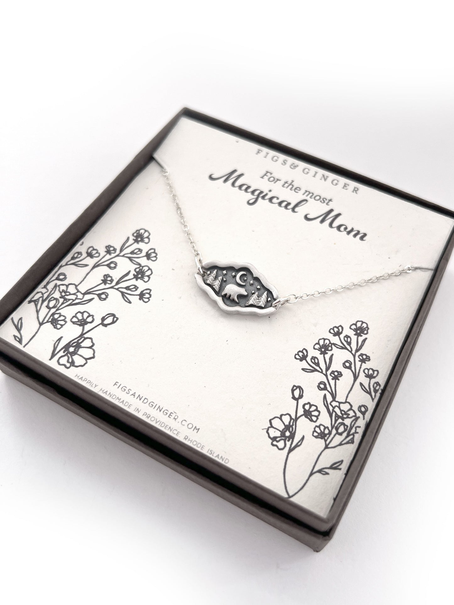 Bear under the Forest Moon Necklace