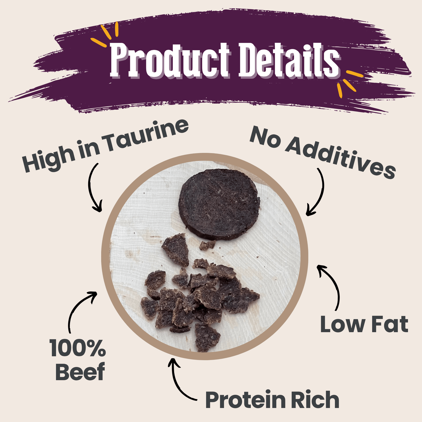 Beef Crumbles for Cats | 100% Protein Cat Treats
