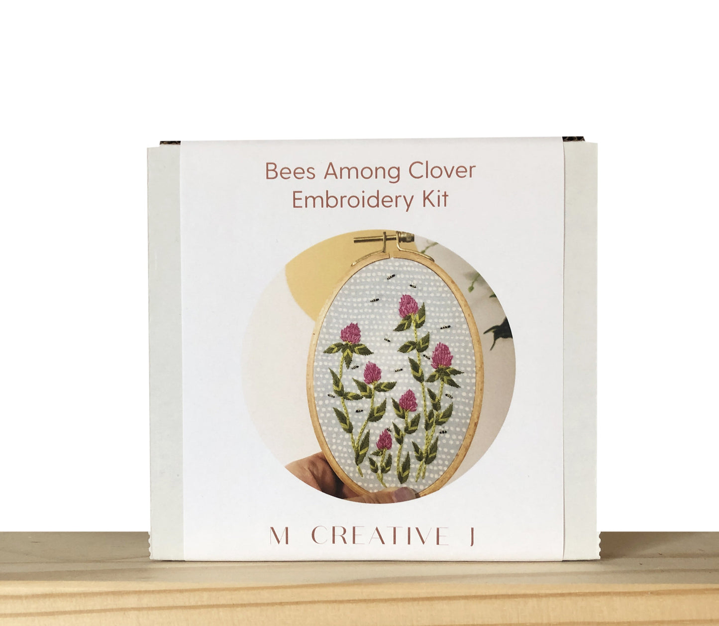 Bees Among Clover - Flower Embroidery Kit for Intermediate Stitchers