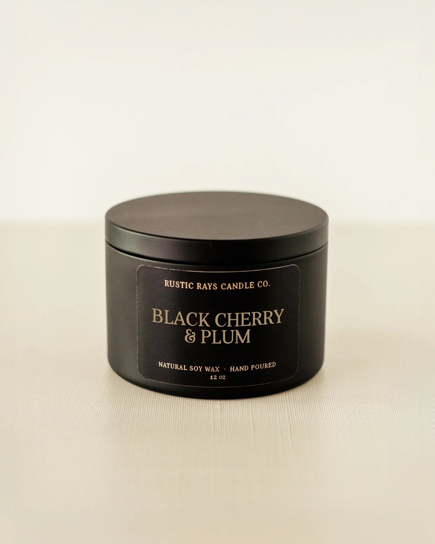 Black Cherry & Plum Candle | 12 oz Tin