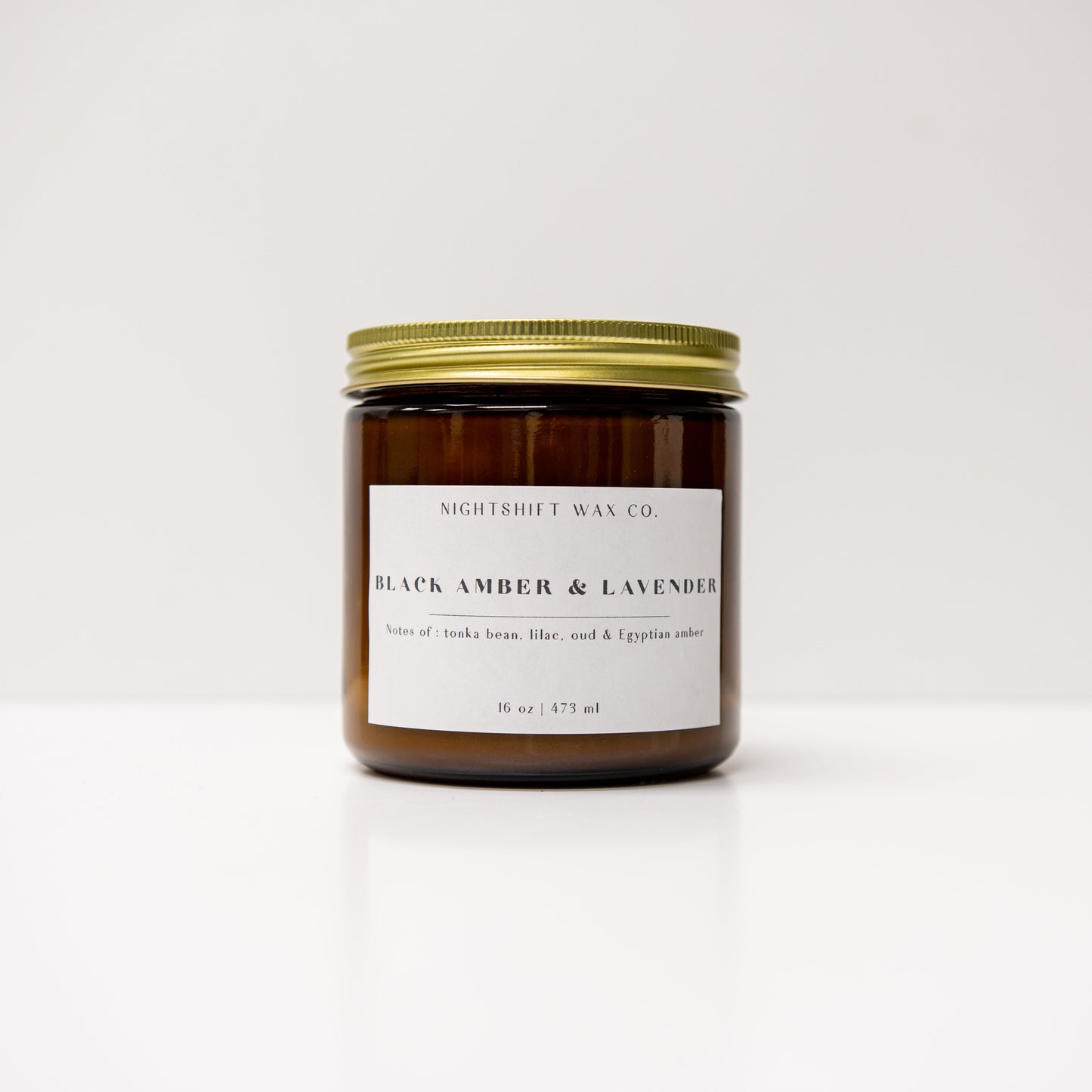 Black Amber & Lavender Soy Candle