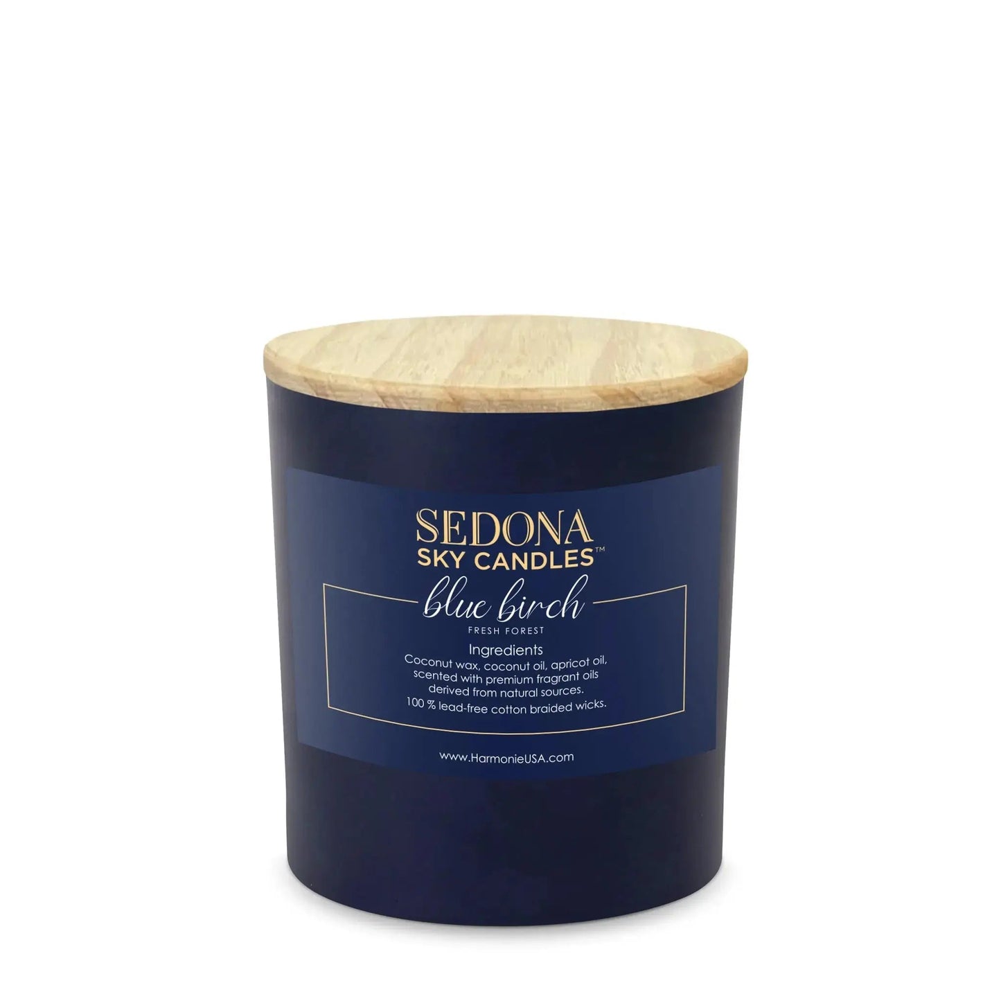 Blue Birch Scented Candle - Woodsy Aromatherapy | Harmonie