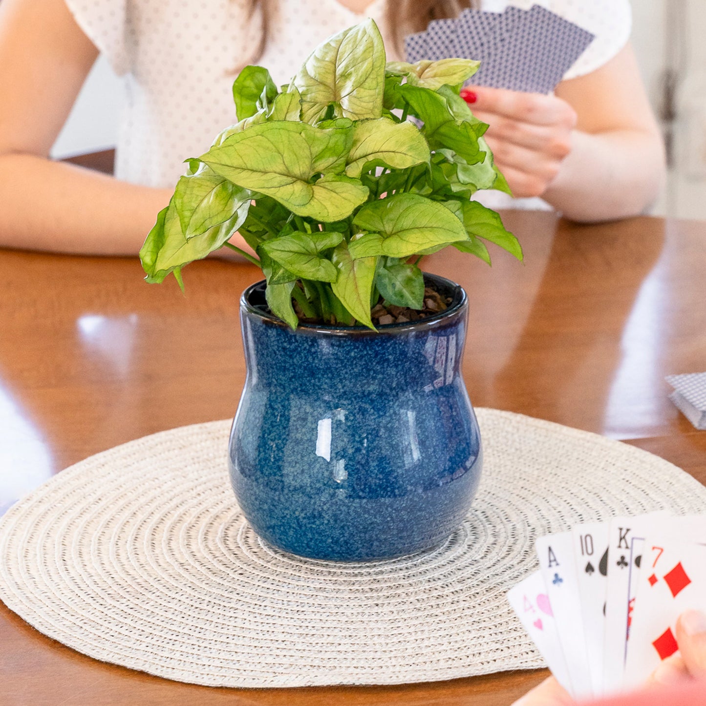 River Blue Plant Pot