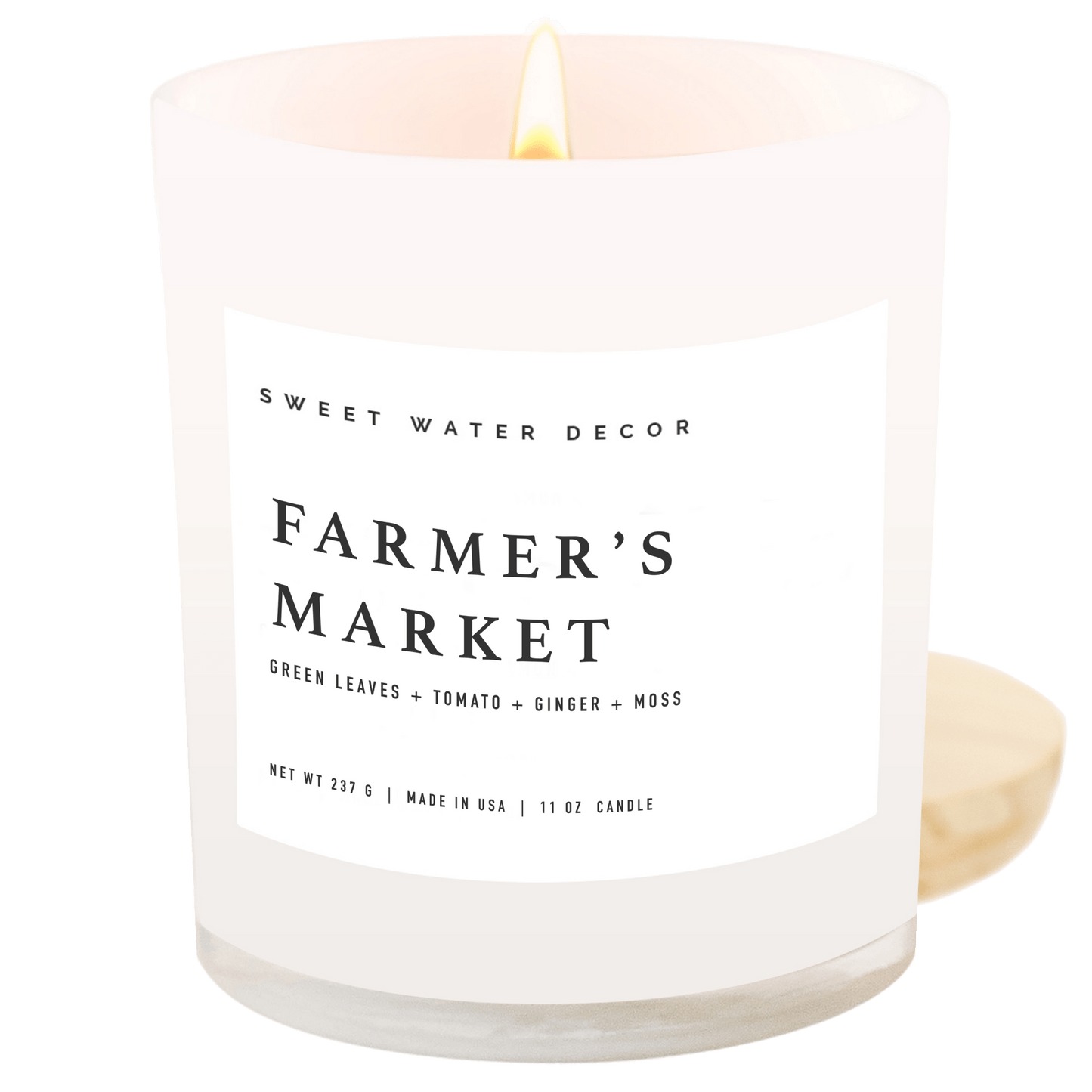 Farmer's Market Soy Candle - White Jar - 11 oz