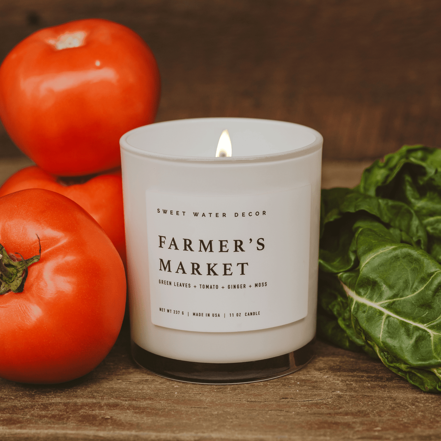 Farmer's Market Soy Candle - White Jar - 11 oz