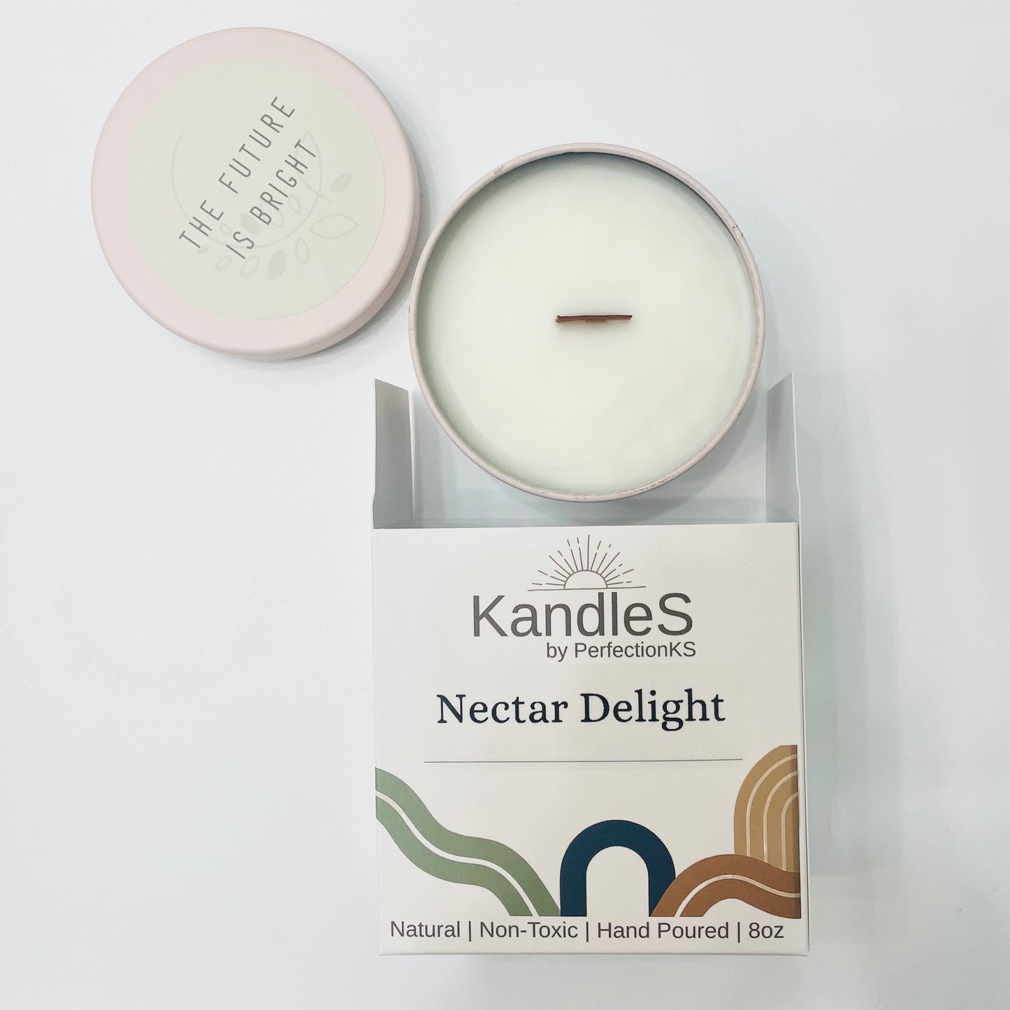 Nectar Delight Luxury Candle | Eco-Friendly Clean-Burning Wooden Wick Candle