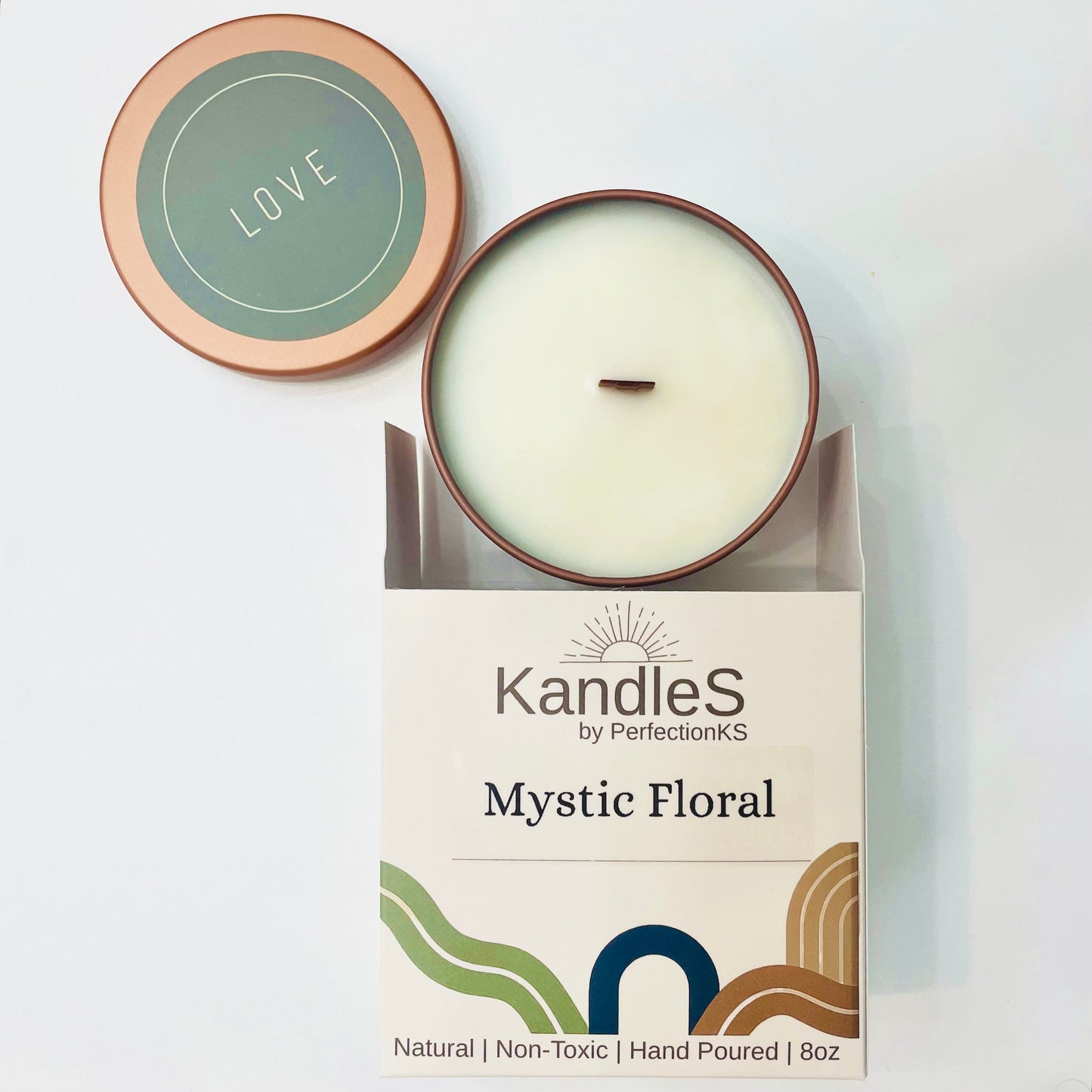Mystic Floral Luxury Candle | Eco-Friendly Clean-Burning Wooden Wick Candle