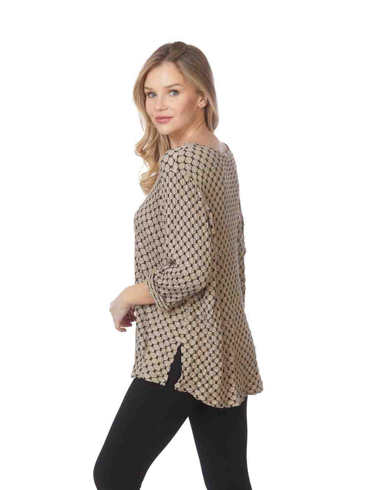 Tianello Honeycomb Knit Jersey "Martha" Blouse-(Oversized Fit)