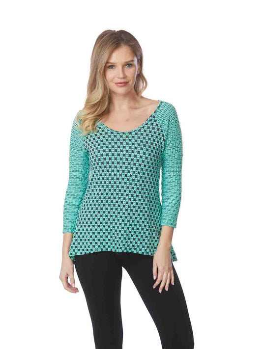 Tianello Knit Jersey Jacquard "Olivia" Tunic