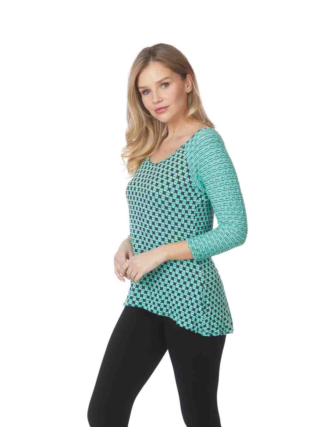 Tianello Knit Jersey Jacquard "Olivia" Tunic