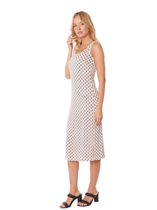 Tianello "Honeycomb" Jacquard Knit "Heidi" Tank Dress - XS ,S