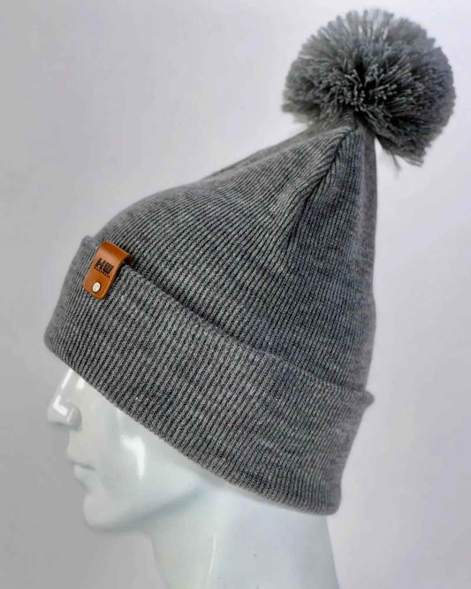HAAKWEAR PomPom Beanie - Made in USA - Koala Gray