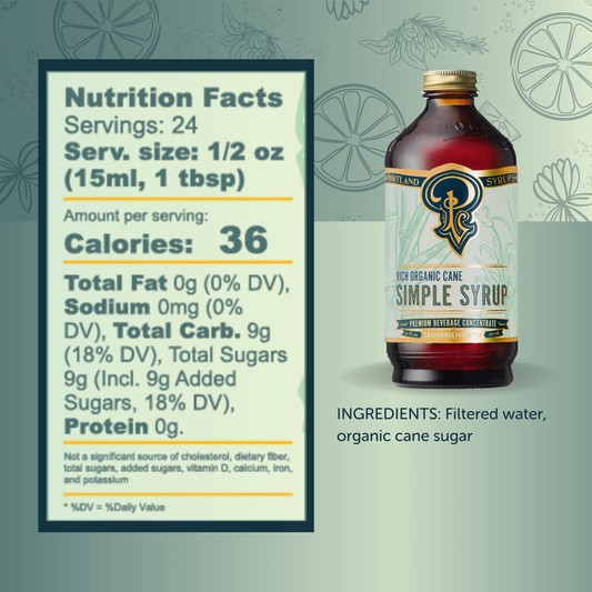 Rich Organic Cane Sugar Simple Syrup