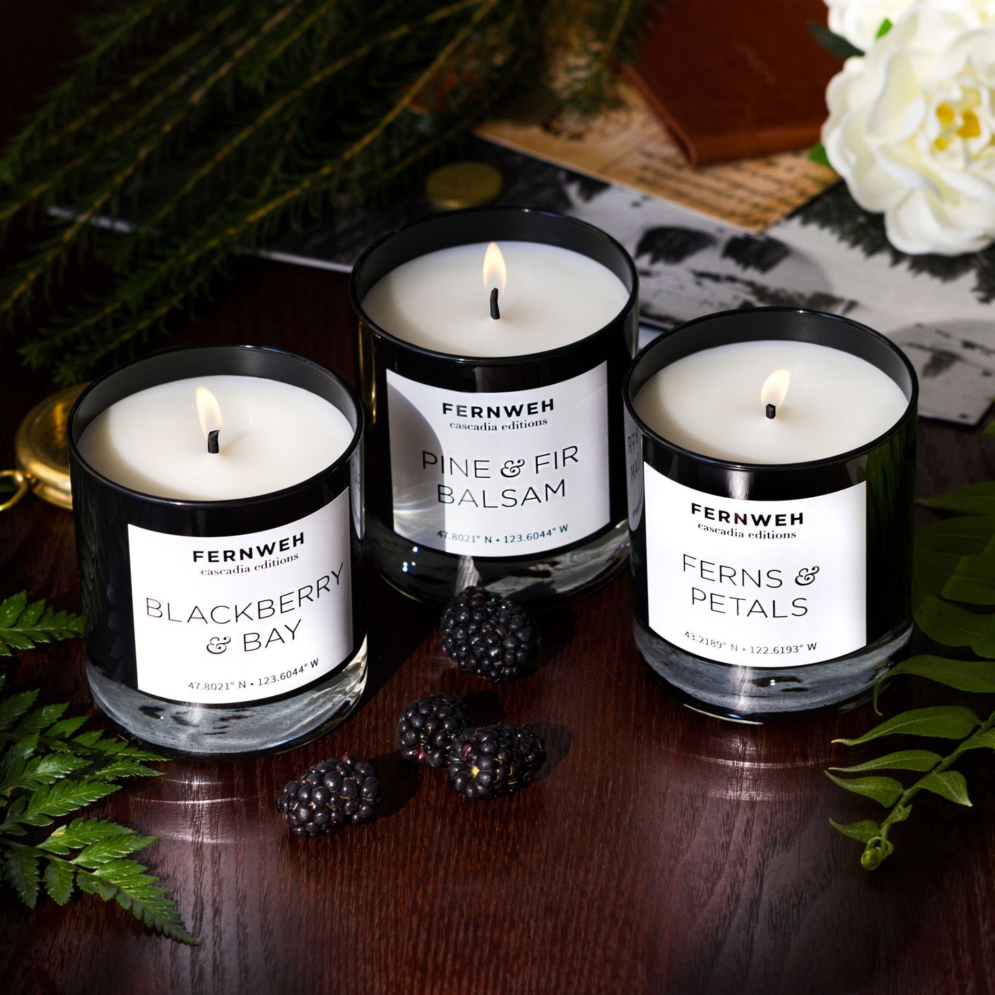 Ferns and Petals Scented Soy Candle